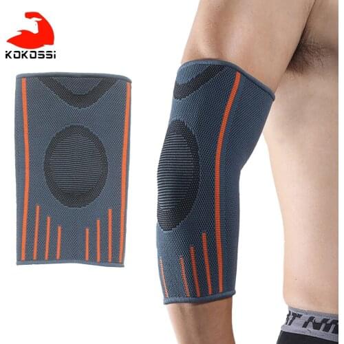 KoKossi 1PCS Sports Knitted Elbow Guard Tight Breathable Basketball Running Badminton Tennis Professional Pressurized Arm Guard