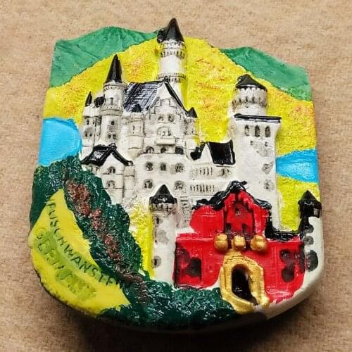 Germany New Swan Castle Snow Handmade Resin Refrigerator