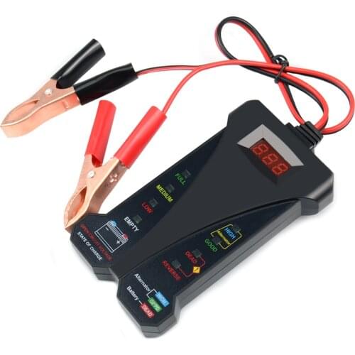 New Arrival 12V Digital Battery Tester Voltmeter and Charging System Analyzer with LCD Display and LED Indication for Auto