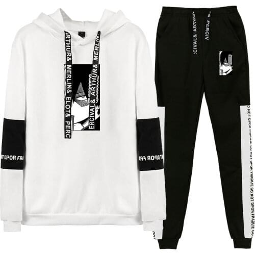 Creative Anime My Hero Academia Sweatpants Suit Women Men Fashion Hoodies +Sweatpants My Hero Academia Shirt Trousers Sets