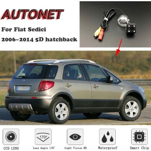 AUTONET Backup Rear View camera For Fiat Sedici 2006~2014 5D hatchback Night Vision/license plate camera/parking Camera