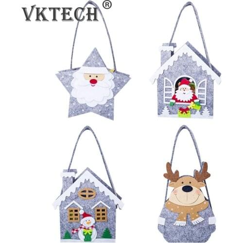 Xmas Gift Santa Claus House Candy Hand Bag Pendant Decor Home Party Supply Christmas Shaped Bag Fashionable Candy Apple Bag