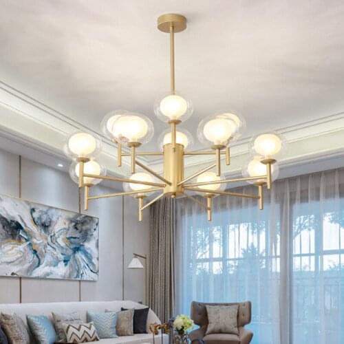 Modern luminaria lustre pendente crystal restaurant living room