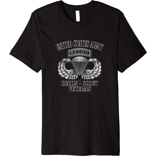U.S. Army Airborne Reconnaissance Veteran (Front Design) Premium T-Shirt