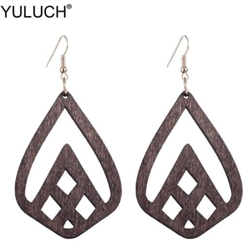 YULUCH Ethnic African Water Drop Earrings Indian Boho Black Long Pendant Jewelry Women Statement Earrings For Lady Party Gifts