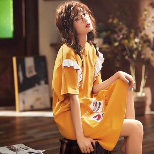 Plus Size Sexy Women 100 Cotton Sleepwear Female Nightgown Women Nightwear for Ladies Night Shirts Home Clothing