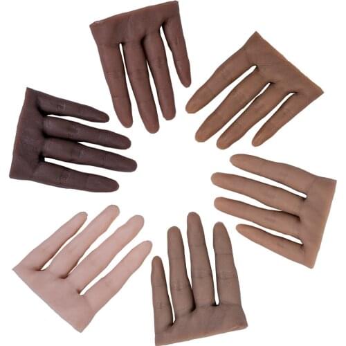 ZISHINE Liquid Silicone 1:1 getting Fake hand finger Model Sketch Drawing Displaypractice fingers for acrylic nails TGQ02