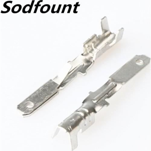 100pcs H62 brass tinned 2.8mm automotive terminal Automotive connector male terminal DJ614A-2.8×0.8A