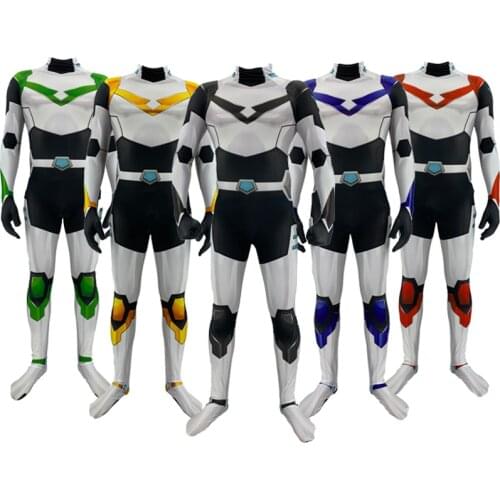 3D Printing Men Voltron Legendary Defender Cosplay Costume Zentai Superher Jumpsuits Halloween Costumes for Men Adult