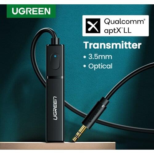 UGREEN Bluetooth Transmitter 5.0 TV Headphone PC PS4 aptX LL 3.5mm Aux SPDIF 3.5 Jack Optical Audio Music Bluetooth 5.0 Adapter