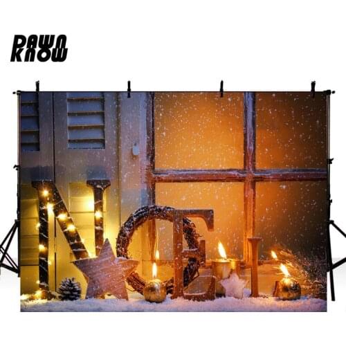 DAWNKNOW Merry Christmas Photo Background Fotografia Window House Photography Backdrop Photocall Children Photo Studio G965