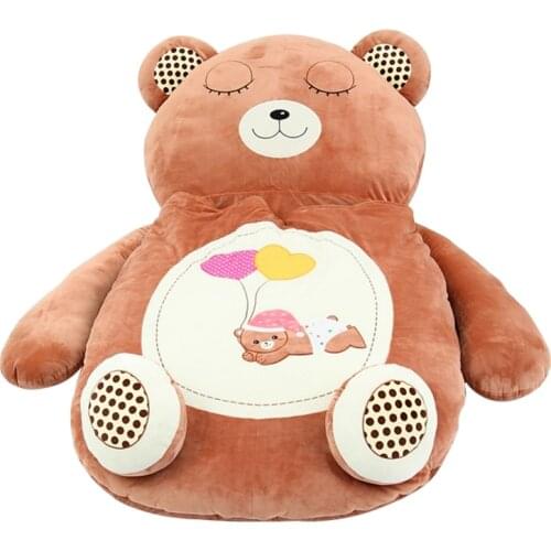 Dorimytrader Big Cartoon Sleeping Bag Giant Plush Animals Beanbag Bear Monkey Frog Cat Carpet Tatami Sofa Mat Bed Gift Deco