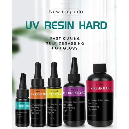 Hard UV Resin Glue Crystal Handmade DIY Transparent Solar Cure Sunlight Activated Resin for Resin Mold Casting Coating