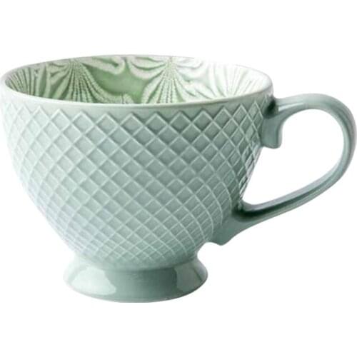 Creative Breakfast Cup Oatmeal Cup Large Size Ceramic Cup 360ml Large Capacity Milk Cup Coffee Cup Household Mug Bowl Cup