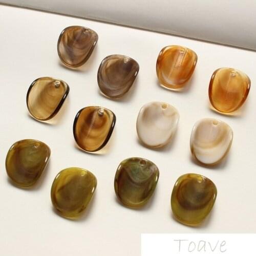 10pcs qiu dong kuan Color Circular Bead Acrylic Blooming Effect Earrings Pendant DIY Materials Accessories