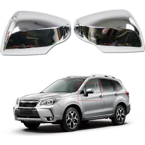 ABS Chrome Color Car Side Door Rearview Mirror Cap Cover Trim for Subaru Forester 2017-2019