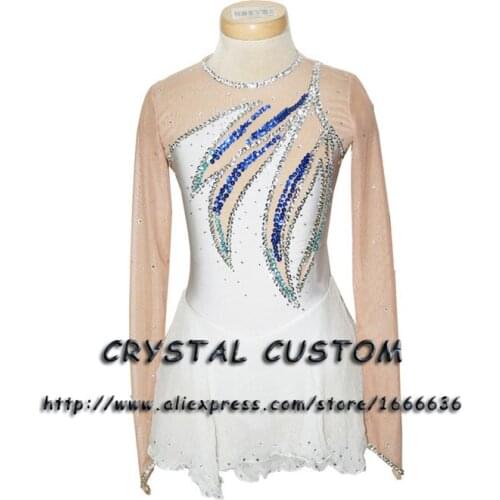 Hot Selling Ice Skating Dresses For Girls Spandex Graceful New Brand Figure Skating Competition Dress Customized DR2660