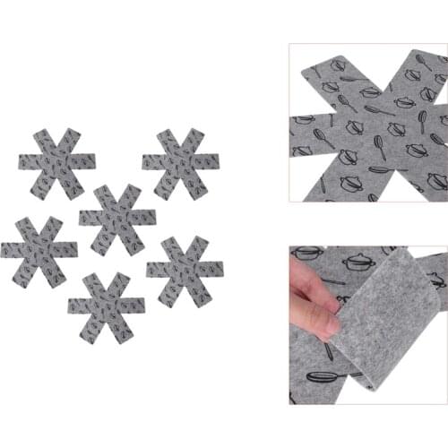 Best 24Pcs/Set Pot & Pan Protectors Gray Divider Pads to Prevent Scratching Separate and Protect Surfaces for Cookware