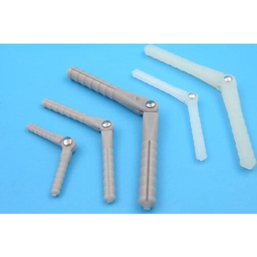 20pcs Mini Hinges Aircraft Models Neddle Hinge D2*L33mm D2.5*L48mm D4.5*L67mm Loose-leaf Plastic Hinge for RC Fixe Wing DIY Part