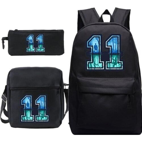 Mochila Sac A Dos 3 PCS/set Plecak Eleven Stranger Things Backpack Anime Hip Hop Shoulder School Bags Pencil Case Mochila Hombre