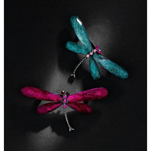 Fashion Dragonfly Brooches For Women Vintage Insect Animal Brooch Pin Jewelry