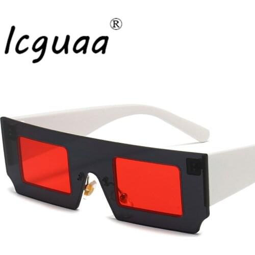 Fashion Square Sun Glass One-Piece Ocean Lens Eye Wear Trend Female Colorful Shades Oculos De Sol Sunglasses