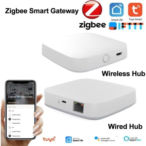 Tuya Zigbee Gateway Bridge Hub Smart Home Wireless Remote Control Zigbee 3.0 Deivces Via Smart Life APP Work with Alexa Google