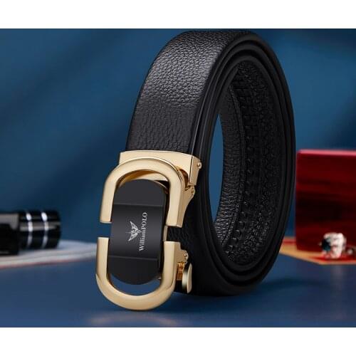 Belts for Men Strap Male Metal Automatic Buckle Famous Brand Belt Men Top Quality Genuine Luxury Leather Male Fashion Gold Belt