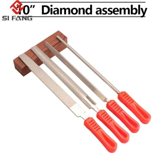 10Inch 250mm Diamond File Assorted Rasp Diamond Needle Knife Diamond Coating Needle File Set For Metal Glass Stone Jewelry Woodw