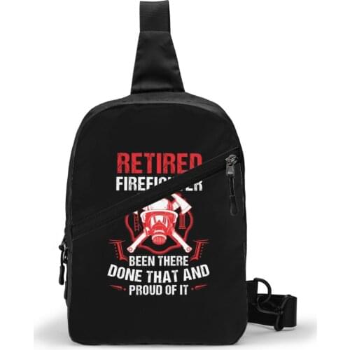 Firefighter Chest Bag Polyester Hiking Sling Bag foldable Waterproof Aesthetic Pouch Bag