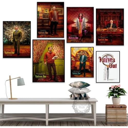 2019 Latest American Suspense Thriller Movie Knives Out Canvas Painting Poster Cuadros Decoracion Salon No Frame