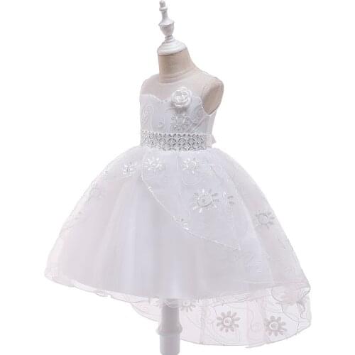 2021 New Tuxedo Dress Girl Sequin Embroidered Tuxedo Dress Flower Childrens Wedding Dress Princess Skirt Tuxedo