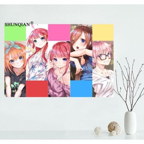 New Custom Go-Toubun no Hanayome Canvas Poster Living room decorative wall painting Poster cloth print Fabric Poster