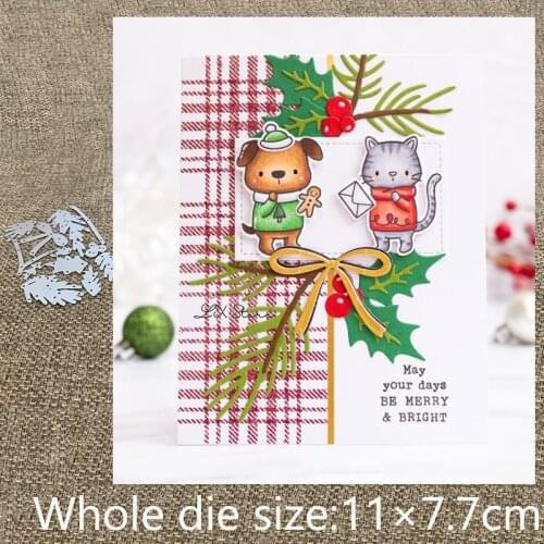 New Design Craft Metal stencil mold Cutting Dies Pine Boughs decoration scrapbook die cuts Album Paper Card Craft Embossing