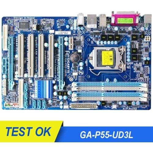 Original for Gigabyte GA-P55-UD3L Motherboard P55-UD3L H55 LGA 1156 i5 i7 DDR3 16G ATX Desktop Used Mainboard