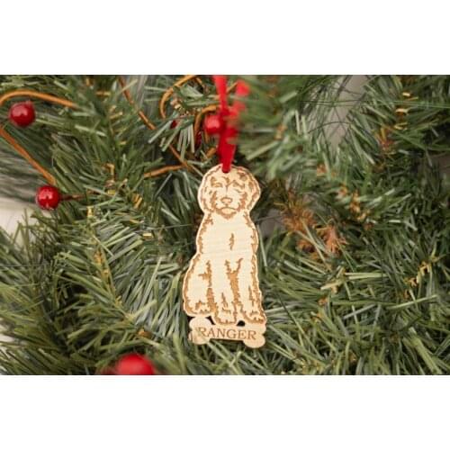 Labradoodle Ornament - Personalized Dog Ornament - Dog Breed Christmas Ornament - Pet Memorial - Gift for Dog Lovers - Engraved