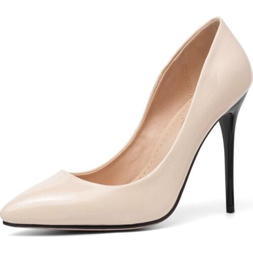 Sexy single shoes 2019 age season high with fine with pointed shoes 40-43