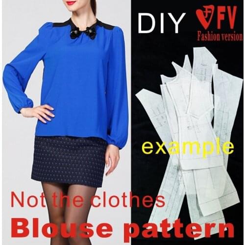 DIY handmade clothing cutting picture 1:1 womens shirt pattern BCY-29