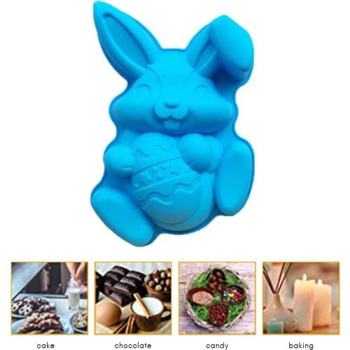 Silicone Bunny Egg Easter Mold DIY Reusable Cake Baking Mold for Chocolate Ice Cube