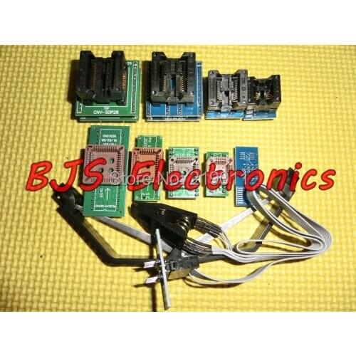 TL866CS TL866A EZP2010 9adapters+1Test Clip+1Extraction tool Flash EPROM Programmer adapters