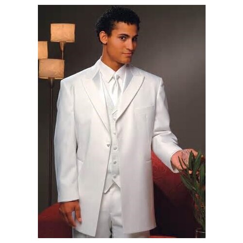 High Quality Elegant White Peaked Lapel Fashion Terno Masculino Formal 3Pieces(Jacket+Pant+Bowtie+Vest) Custume Hoome Tailcoat