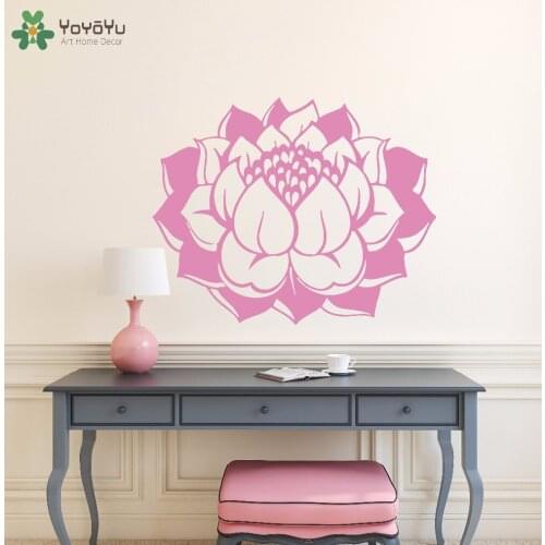 YOYOYU Wall Decal Lotus Flower Wall Sticker For Yoga Studio Modern Design Bohe Style Inteiror Home Decor Vinyl Art Removable CY7