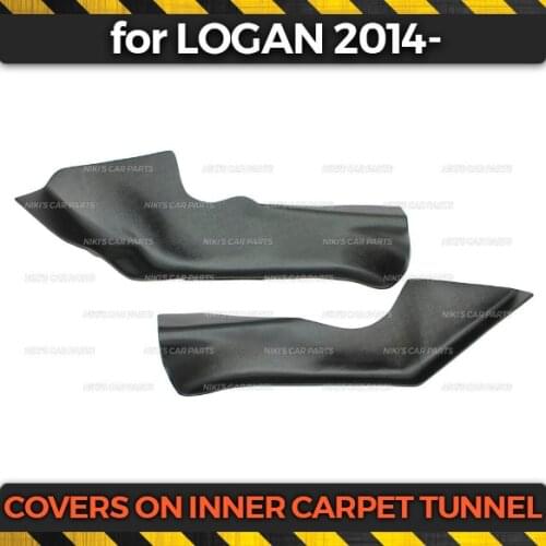 Protective covers for Renault Logan 2014- of inner tunnel ABS plastic trim accessories guard protection car sill interior style