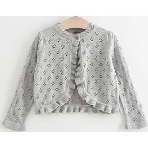 RL 2021 Girls Jackets for Weddins Fashion Girls Outerwear Pink Cotton Kids Cardigan Shrug Sweater of 2 3 4 5 6 7 8 9 10 Years