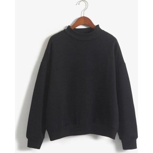 Atacado S-XXL Bonito Mulheres Hoodies do Pulôver 9 cores de Outono 2019 Casaco de Inverno de Lã Solta Malha Grossa Camisola Femi