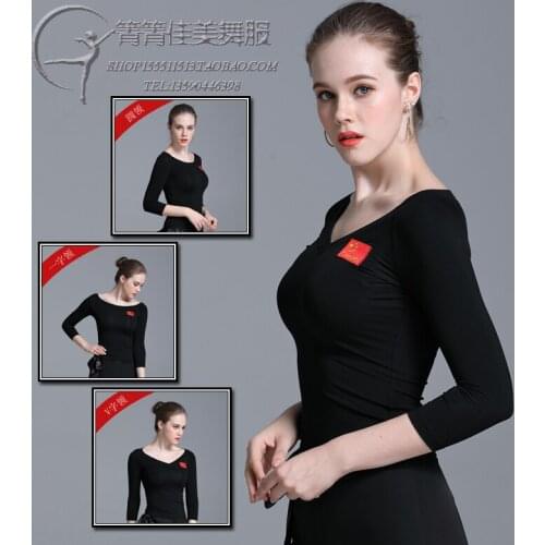 Lady Moden Dance Dress Adult Latin Dance Clothing Long Sleeve Female Dancing Practice Suit Comfortable Slim Womens Wear B-6290