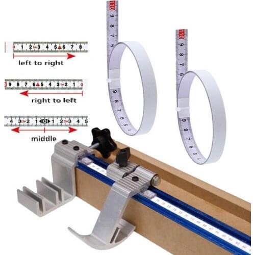 1/2/3/5M Self Adhesive Miter Saw Track Tape Measure Backing Metric Steel Ruler Tape Measurements