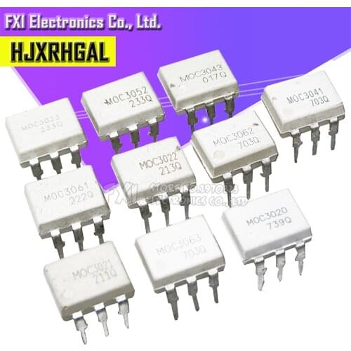 10PCS MOC3062 MOC3020 MOC3021 MOC3023 MOC3043 MOC3052 MOC3063 MOC3083 DIP6 new and original IC