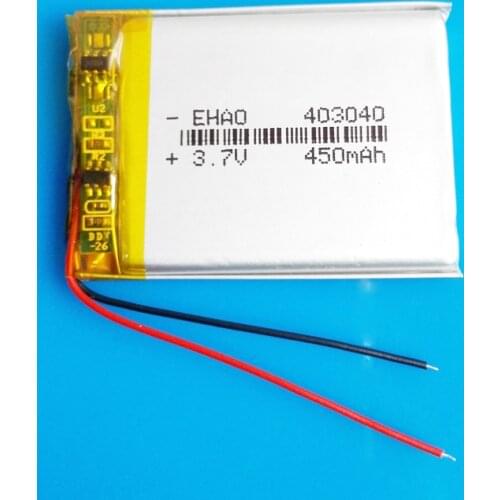 3.7V 450mAh 403040 Lithium Polymer Li-Po li ion Rechargeable Battery Lipo cells For Tachograph Car DVR Bluetooth speaker Camera
