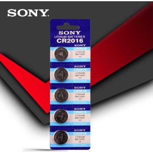 5pcs/lot SONY 3V Lithium Coin Cells Button Battery DL2016 KCR2016 CR2016 LM2016 BR2016 High Energy Density
